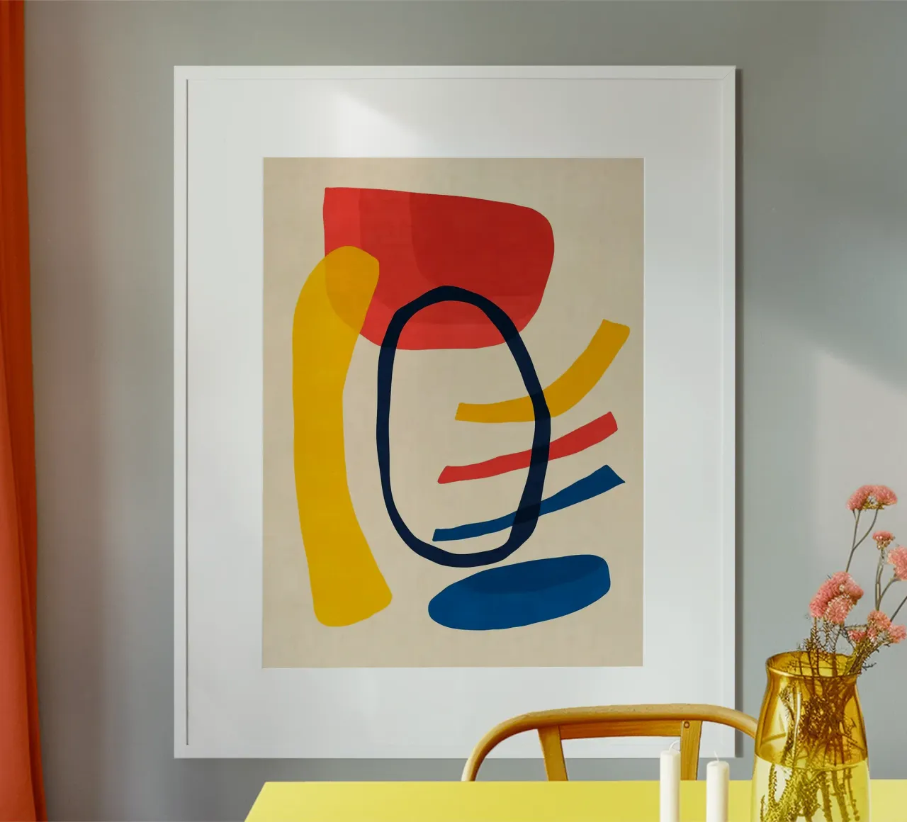 Astratto II poster con telaio in plastica da Anna Müller