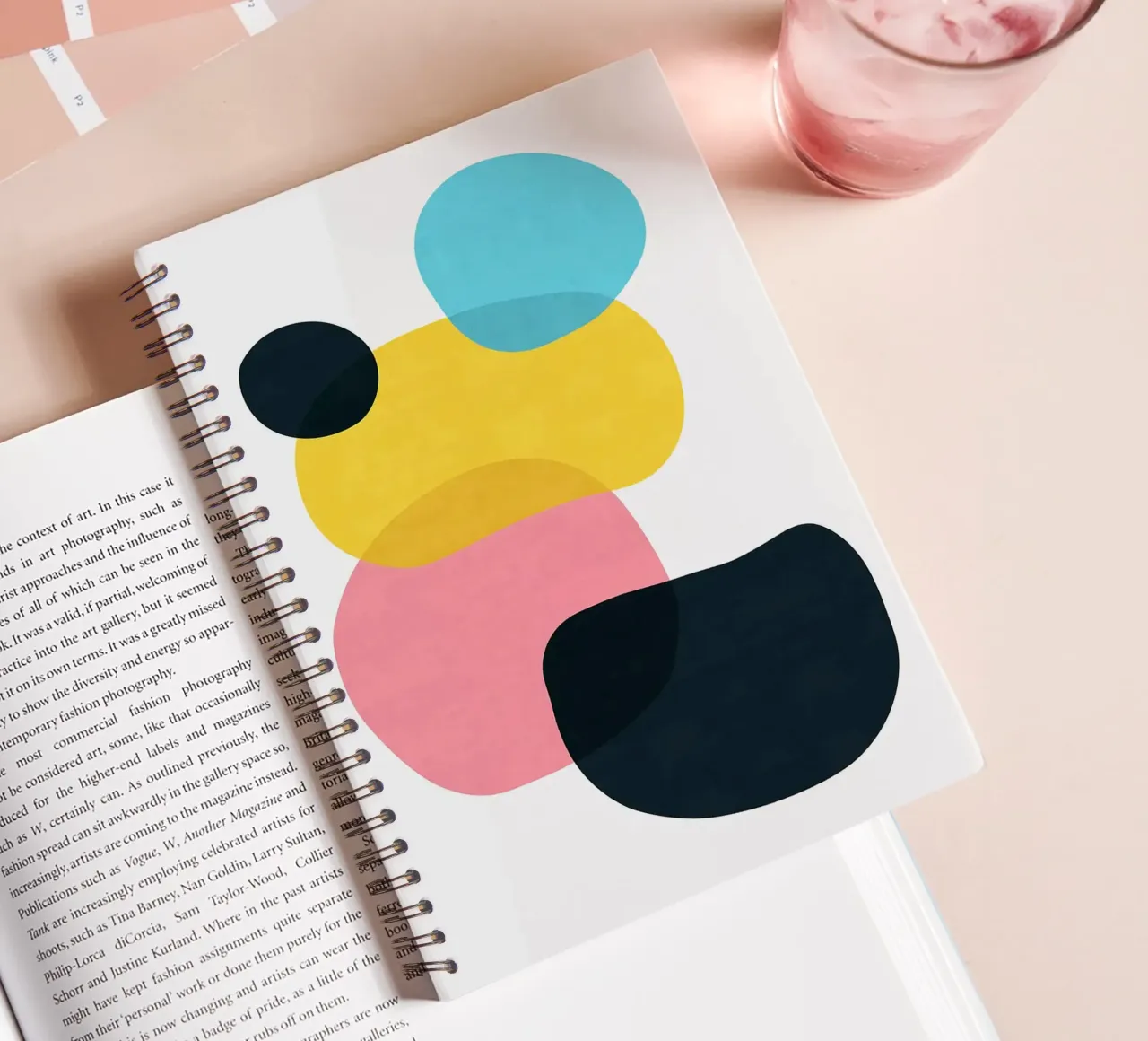 Abstract expression XIV spiral notebook by Anna Müller