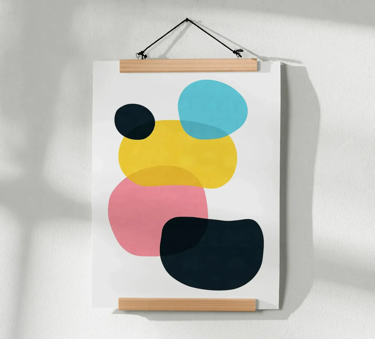 Espressione astratta XIV poster con telaio in legno da Anna Müller