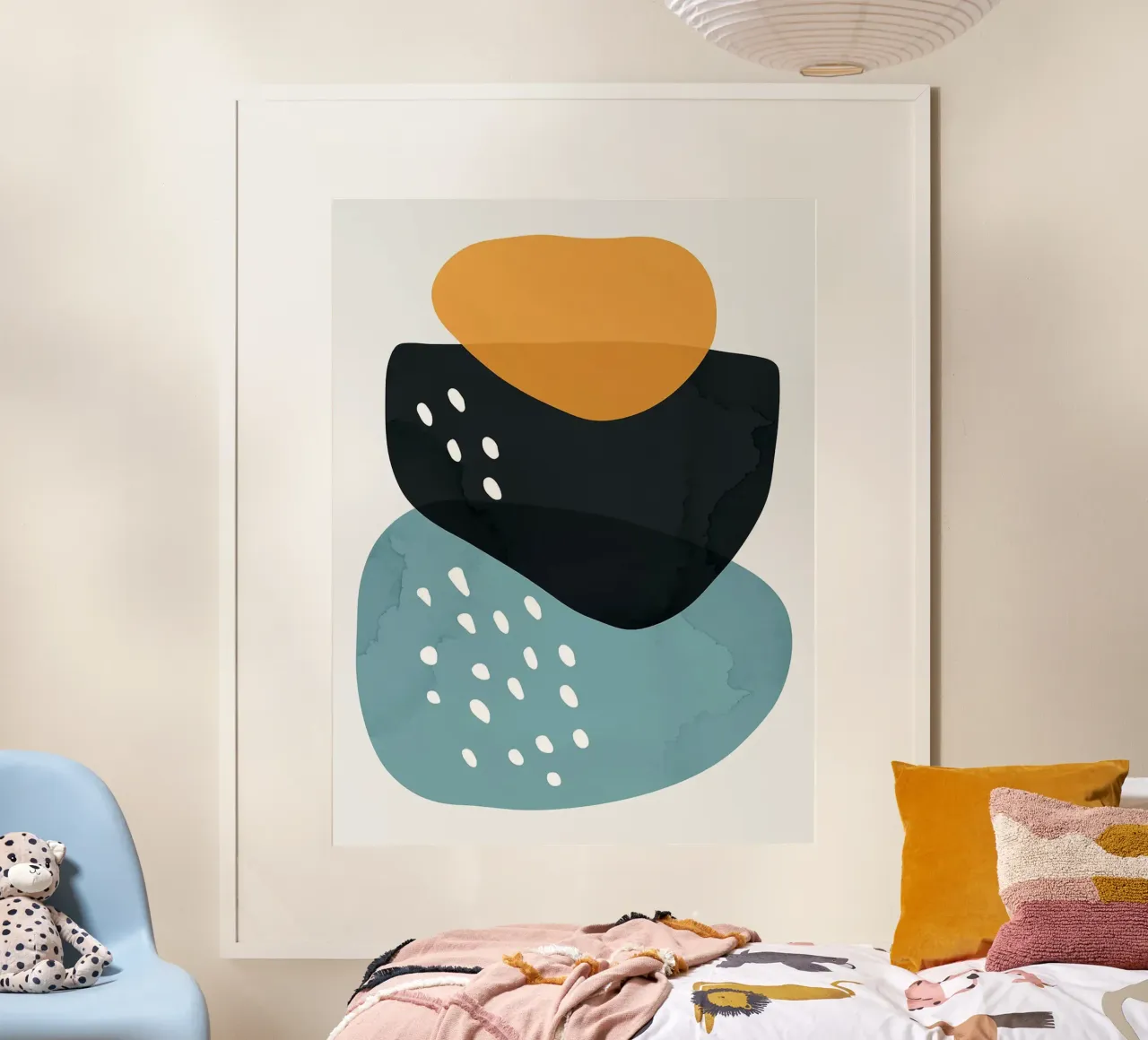 Astrazione del colore XVIII poster con telaio in alluminio da Anna Müller