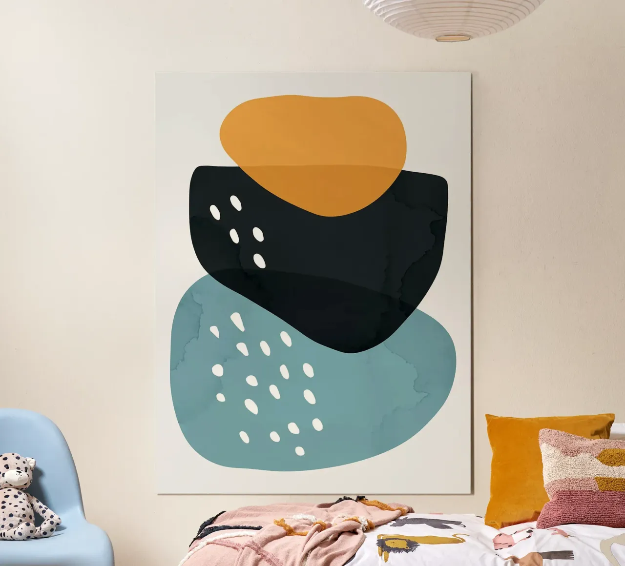 Astrazione del colore XVIII poster con telaio in alluminio da Anna Müller