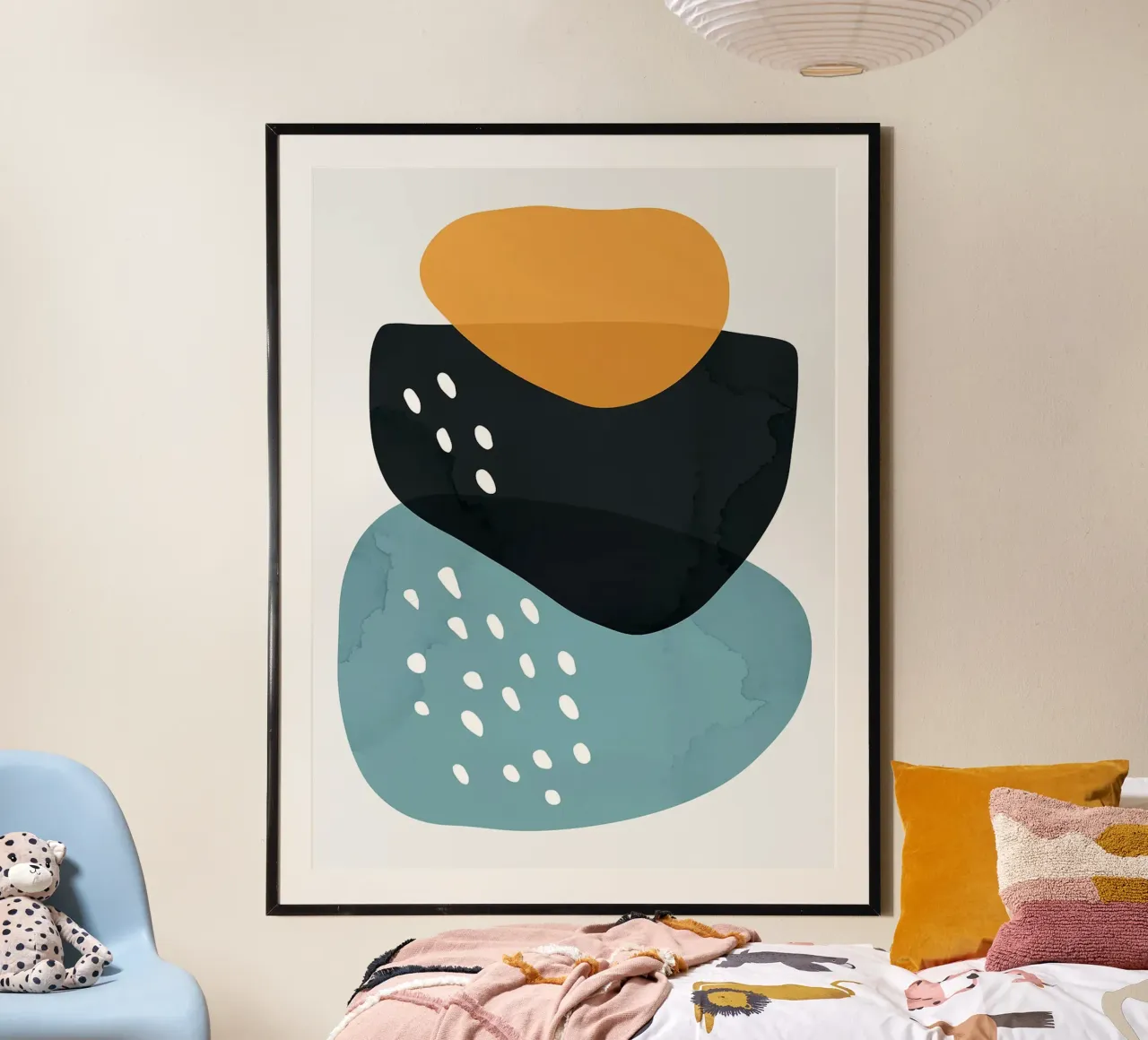 Astrazione del colore XVIII poster con telaio in alluminio da Anna Müller