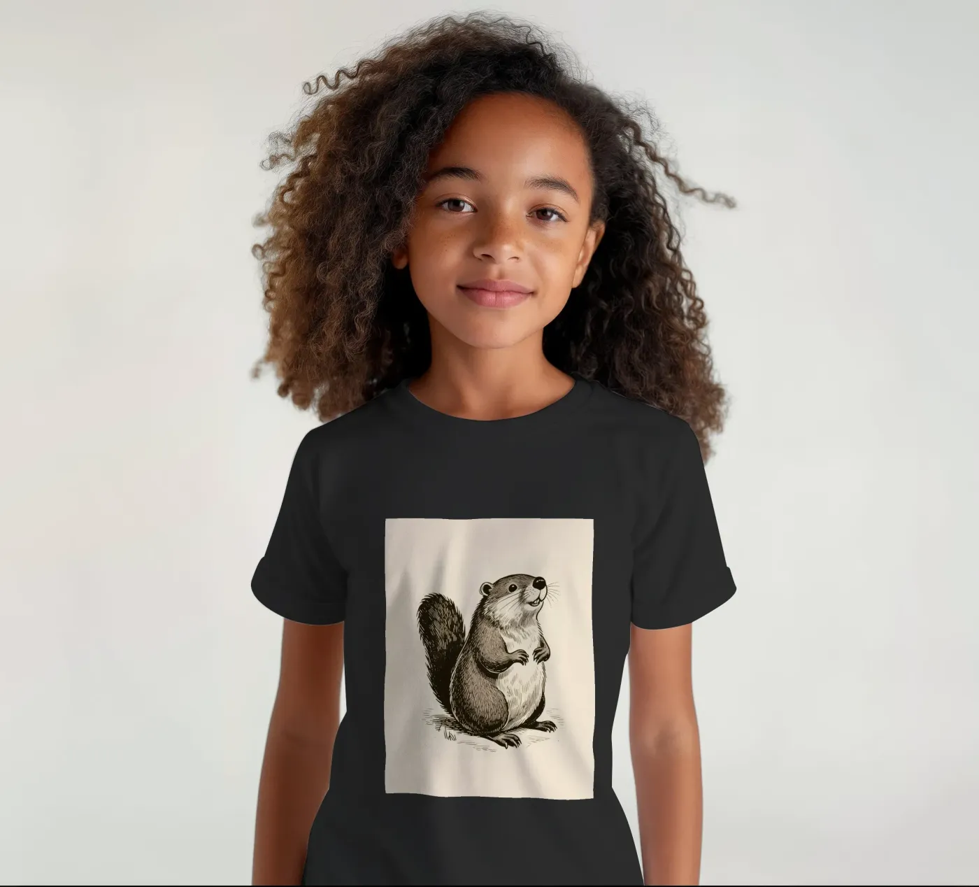 Castoro t-shirt bambini da knowledge