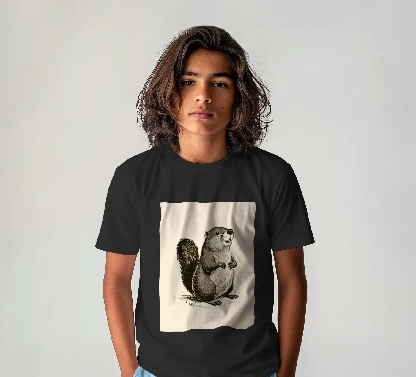 Castoro t-shirt bambini da knowledge