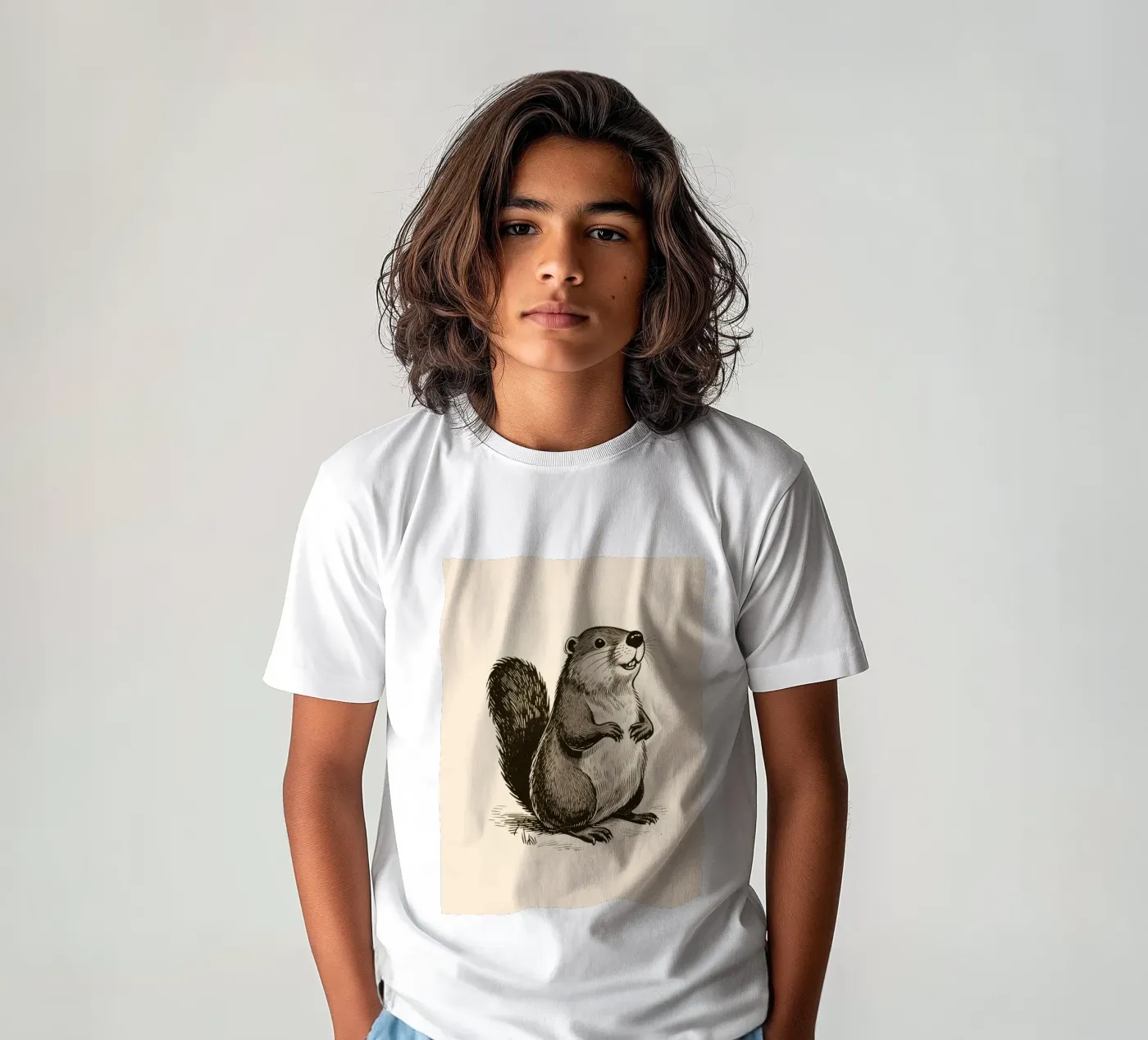 Castoro t-shirt bambini da knowledge