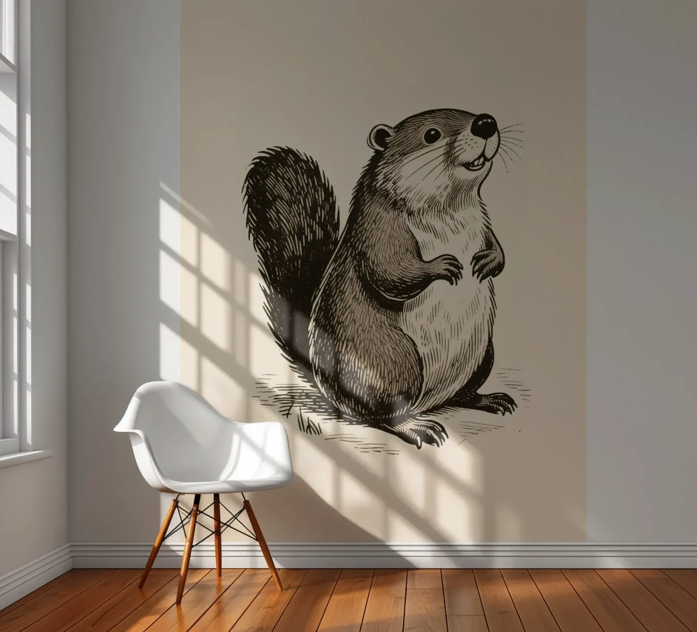 Bever fotobehang van knowledge