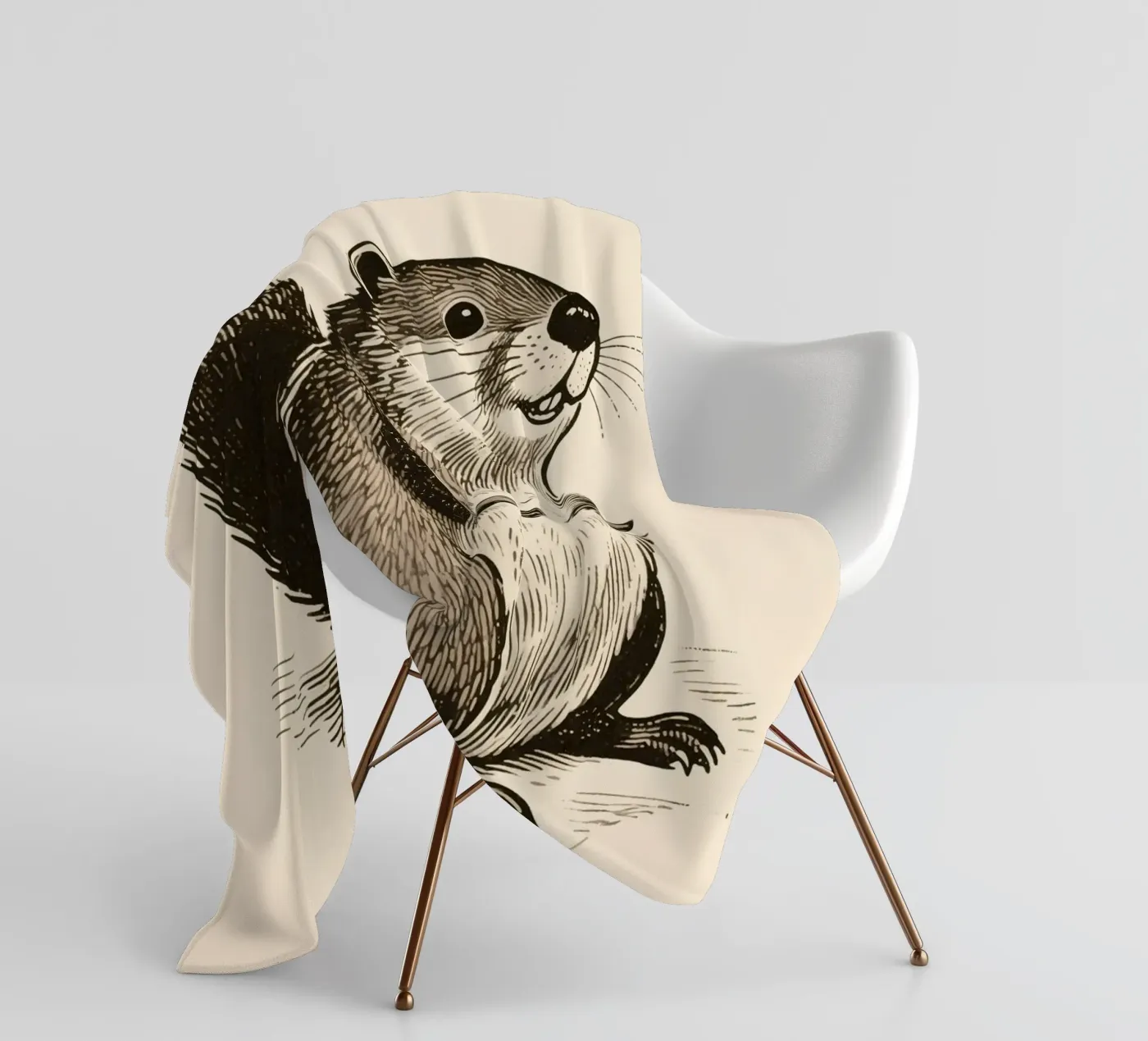 Beaver fleecedeken van knowledge