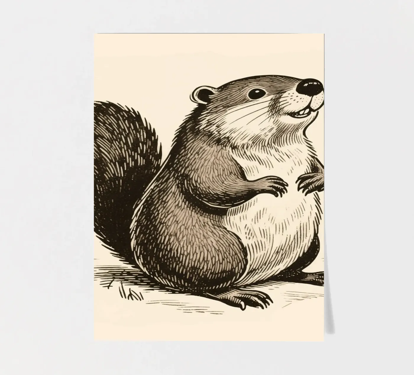 Bever stickervel van knowledge