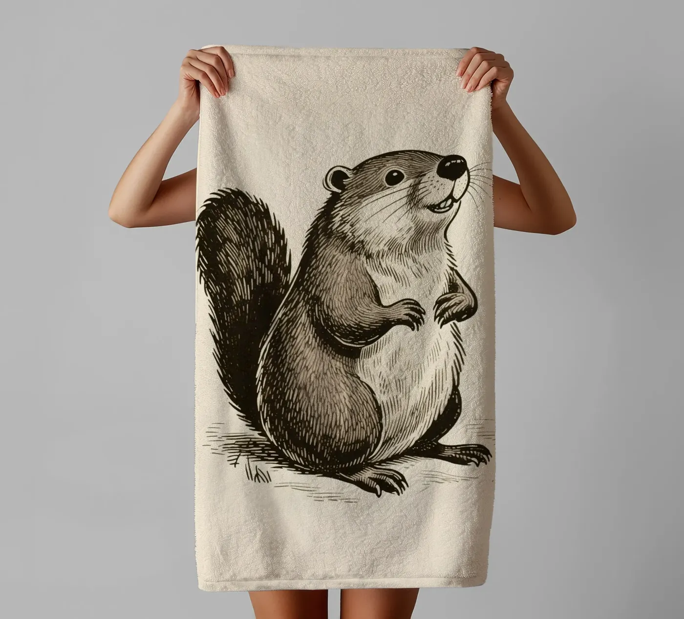 Bever badhanddoek van knowledge