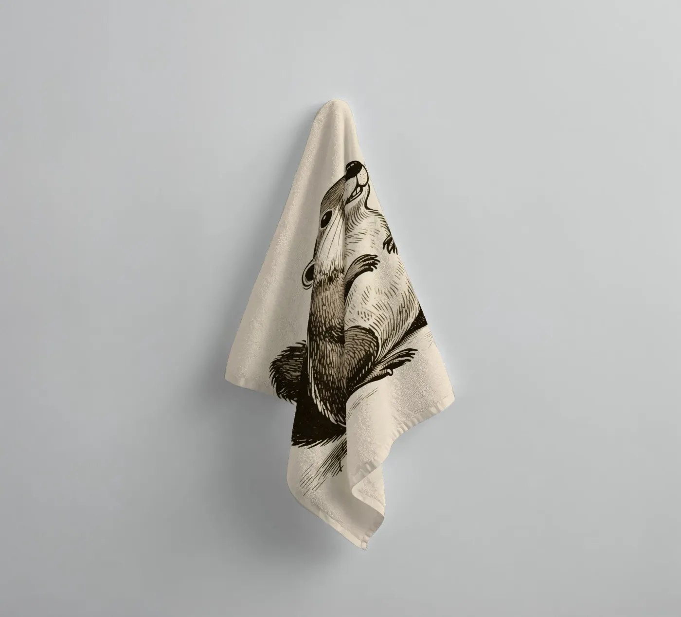 Bever badhanddoek van knowledge