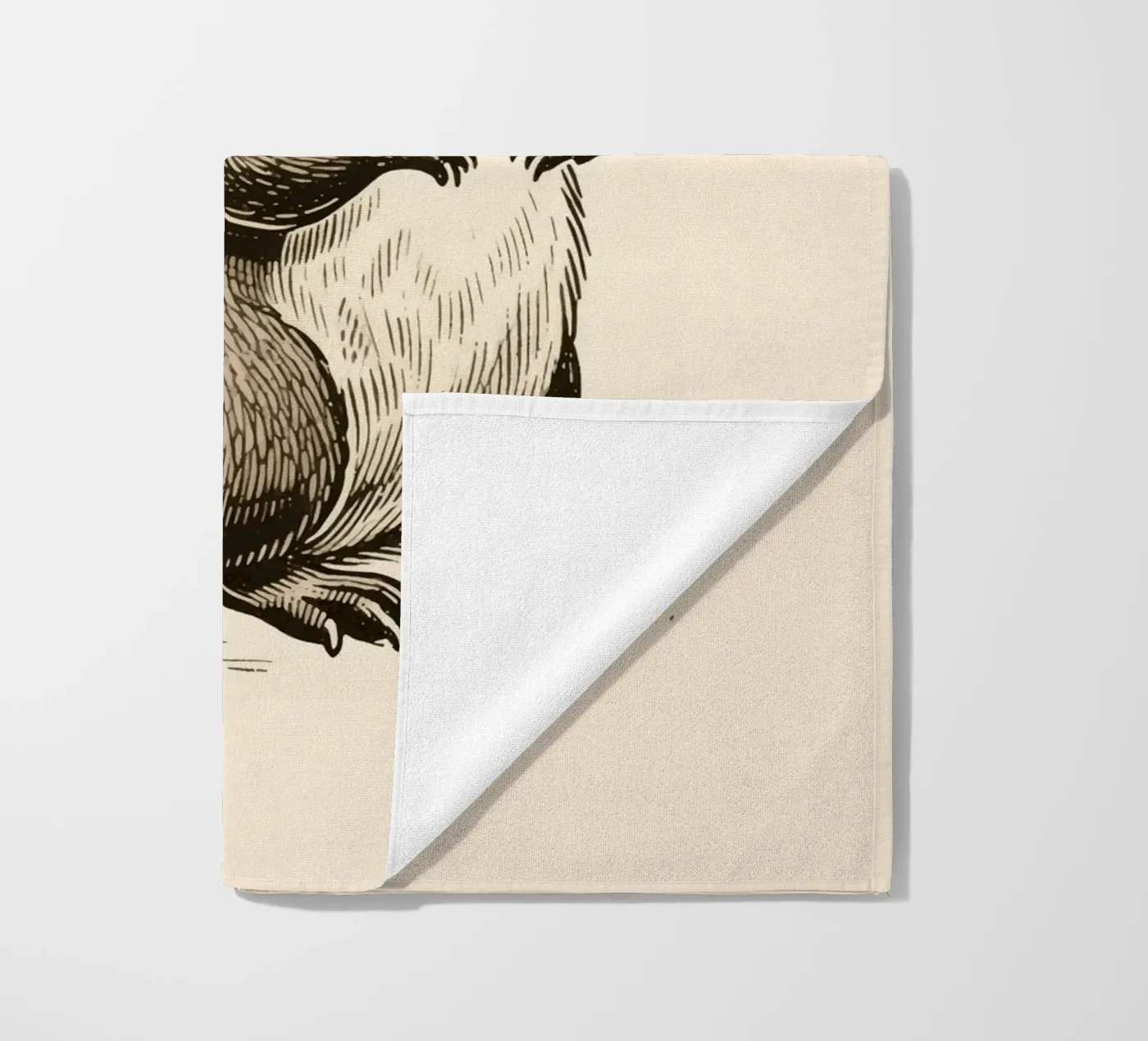 Bever strandhanddoek van knowledge