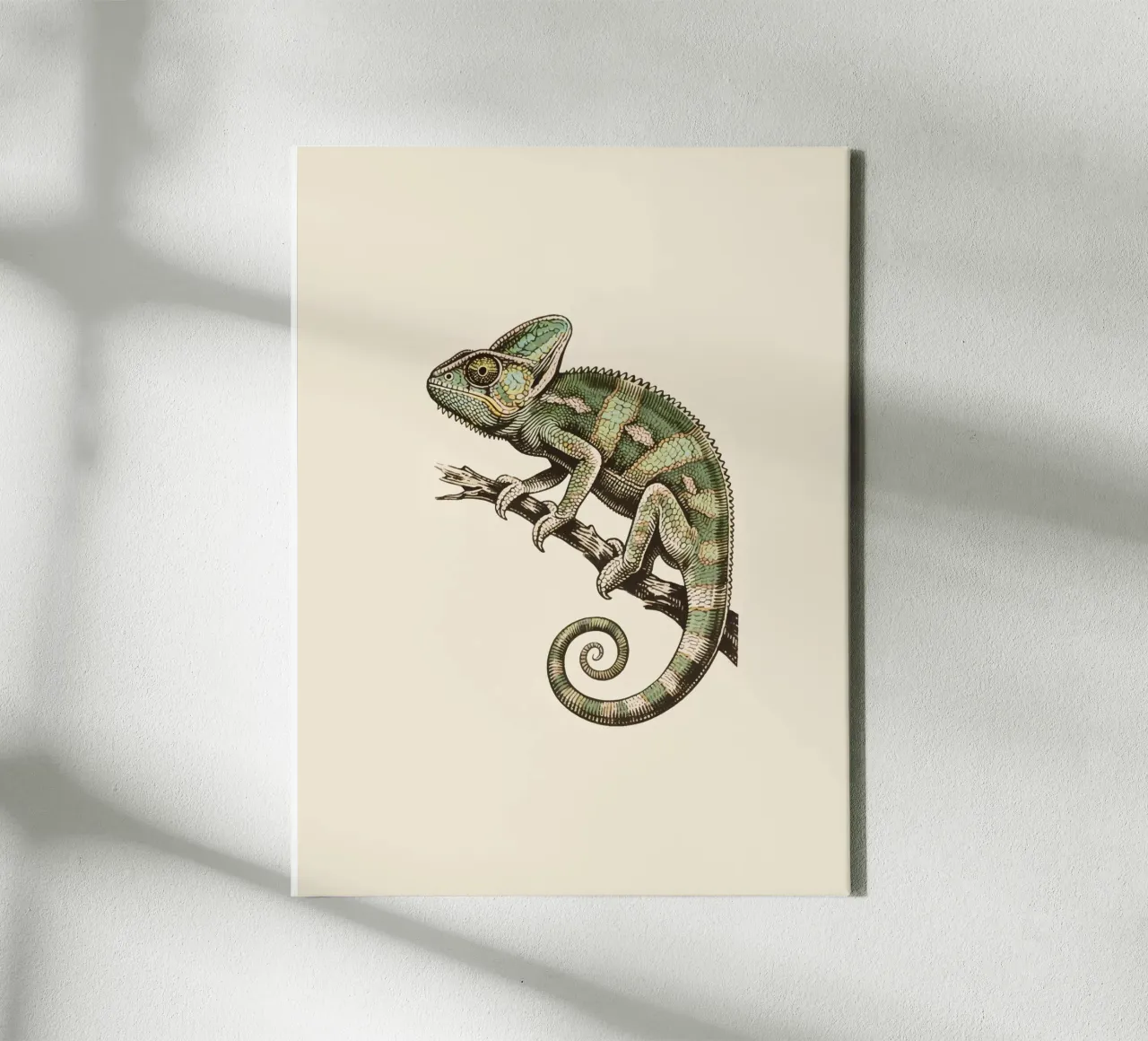Chameleon canvas with Floater frame by knowledge
