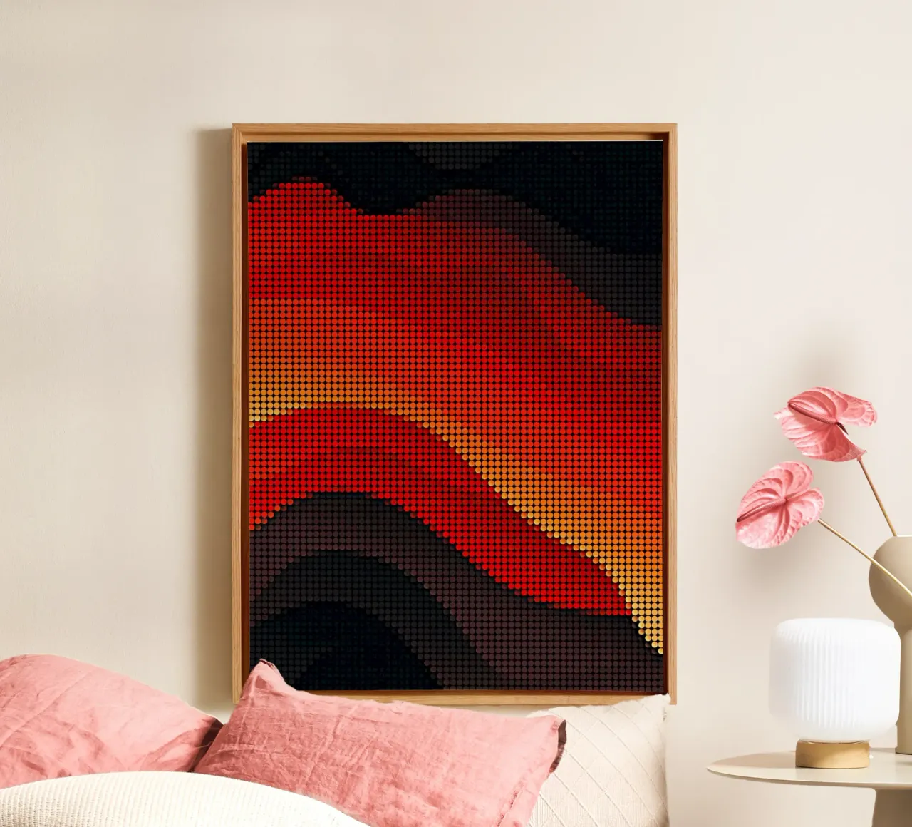 curve dot shape tela con Cornice a cassetta da Josum