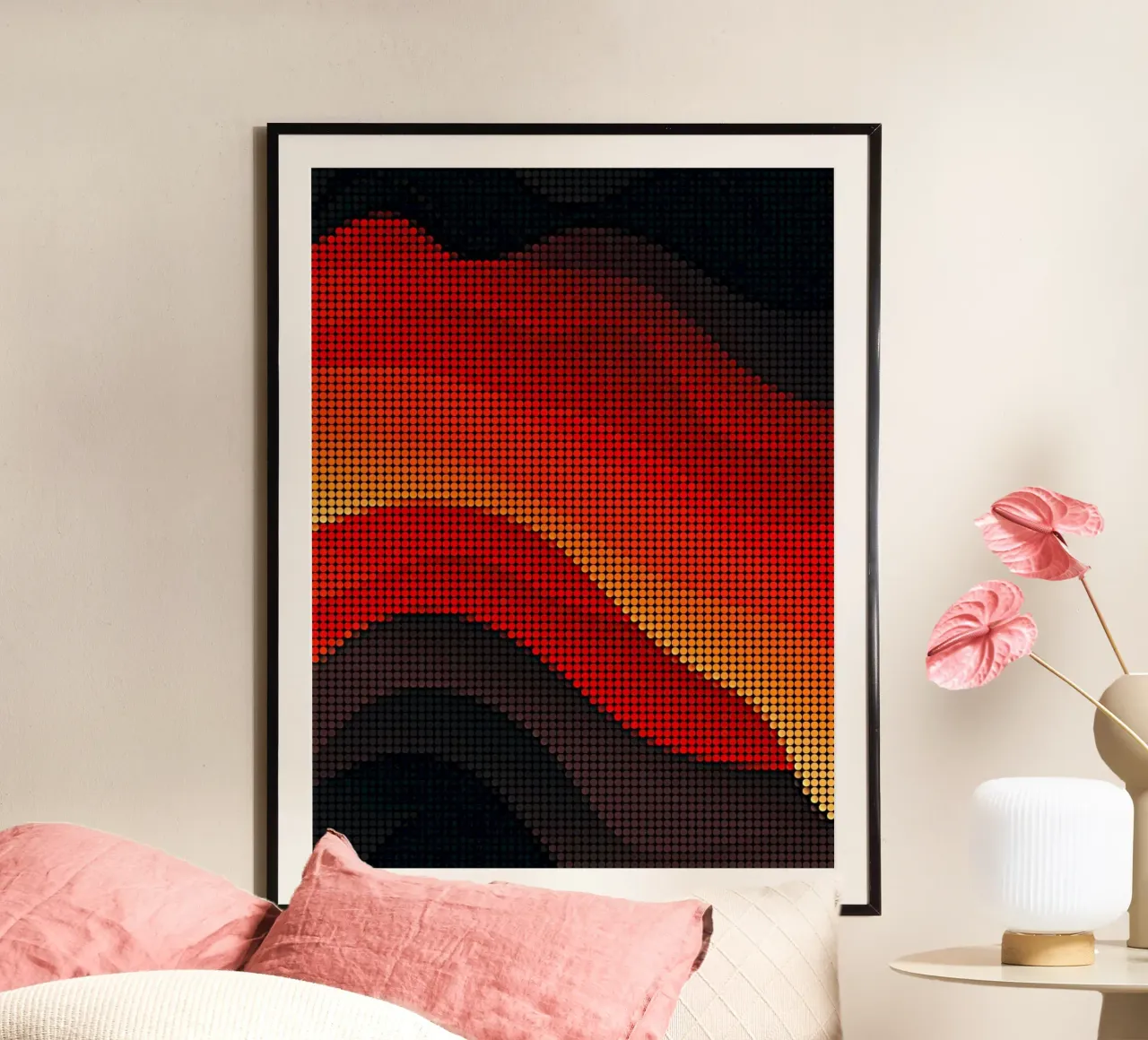 curve dot shape poster de Josum