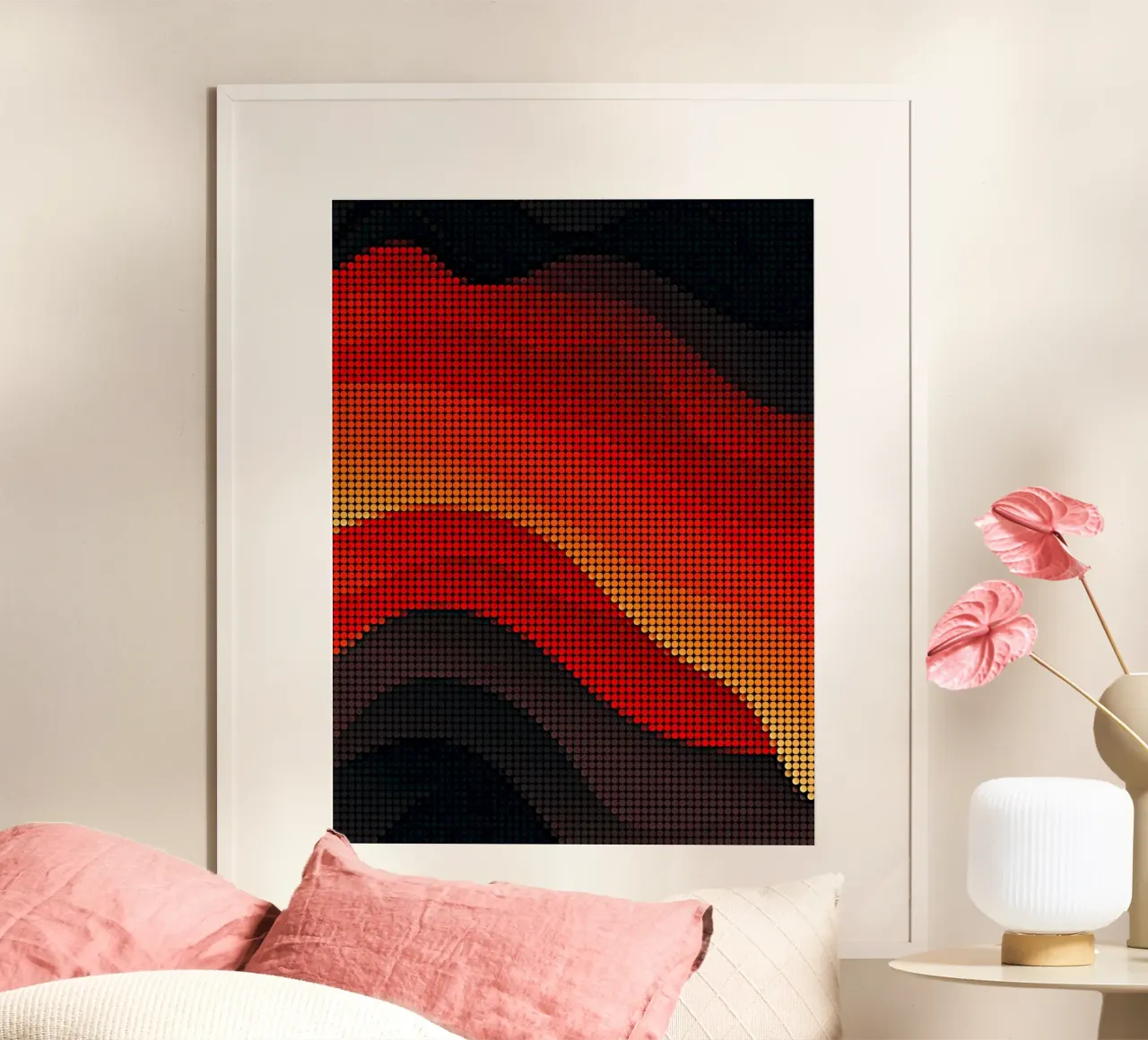 curve dot shape poster de Josum