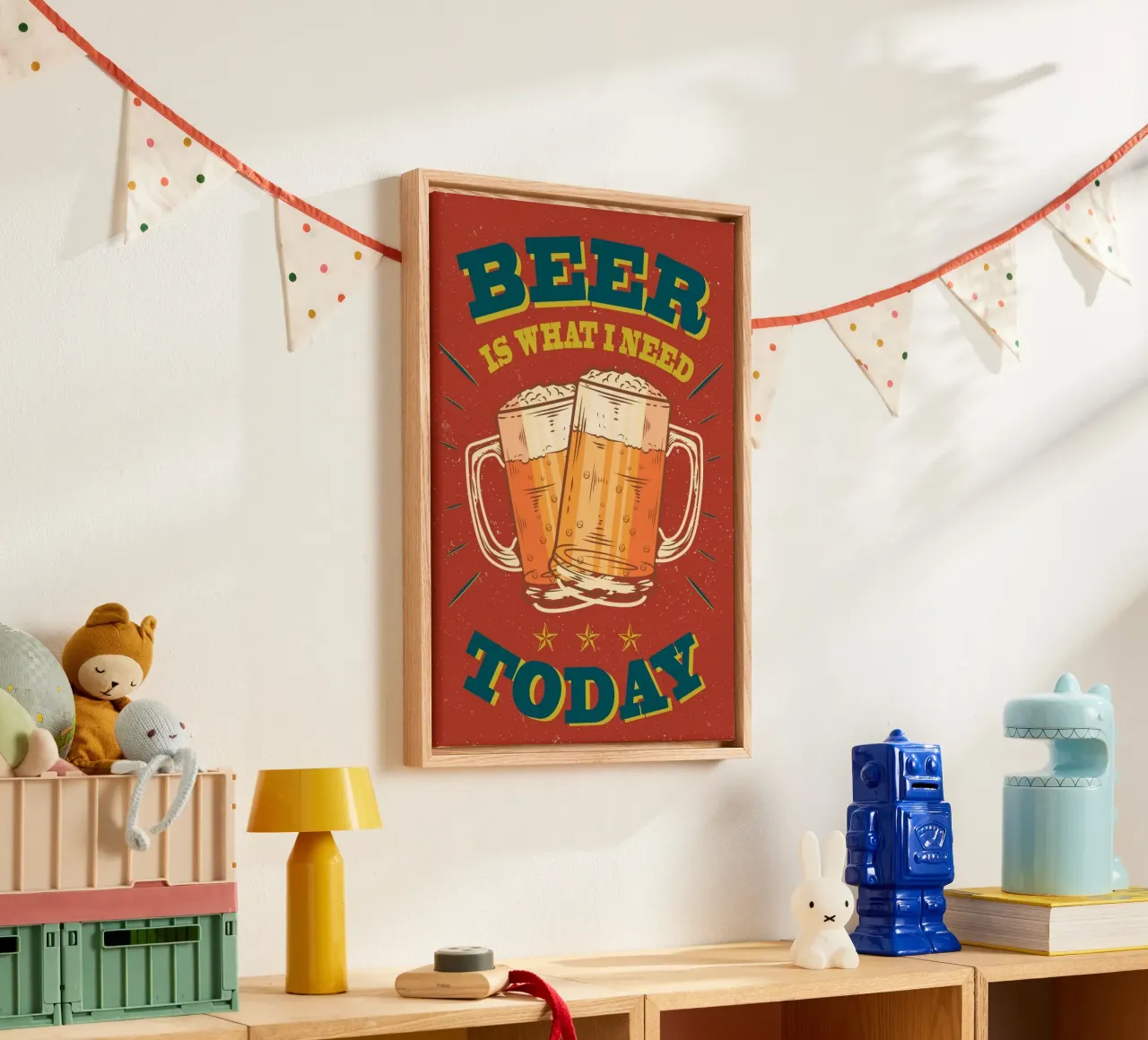 beer what i need today canvas met Baklijst van comura