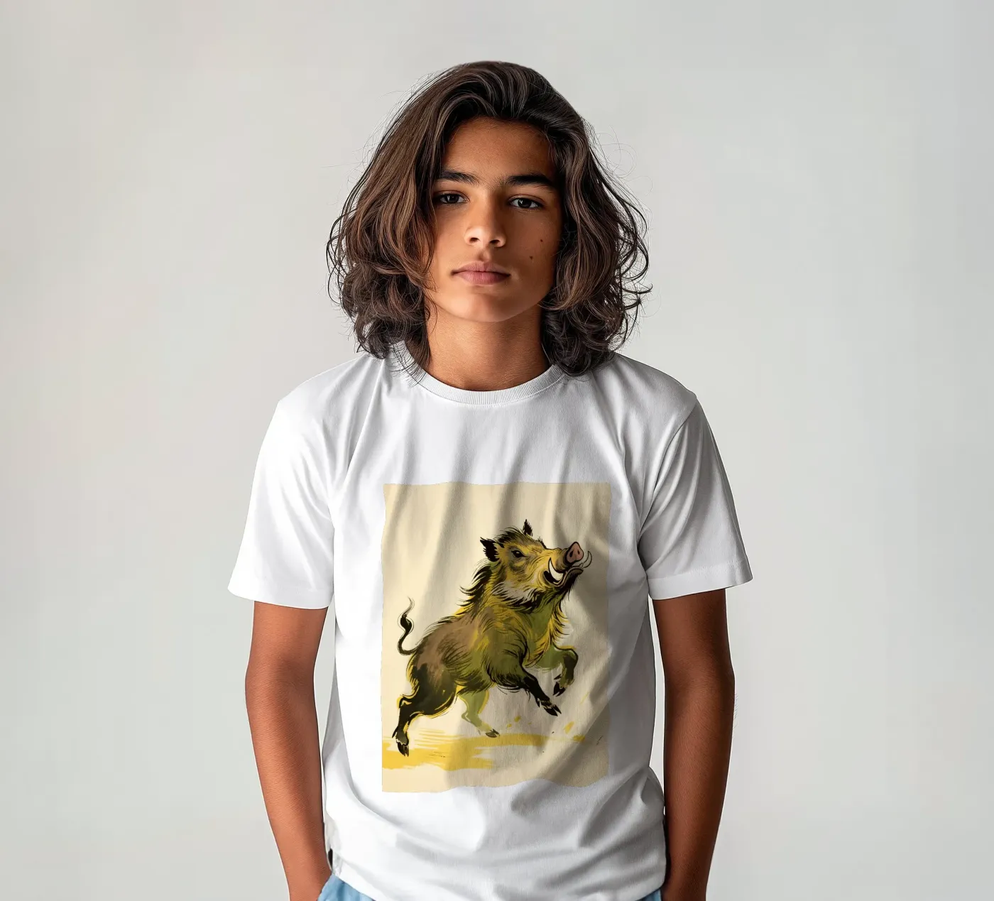 Cinghiale t-shirt bambini da knowledge