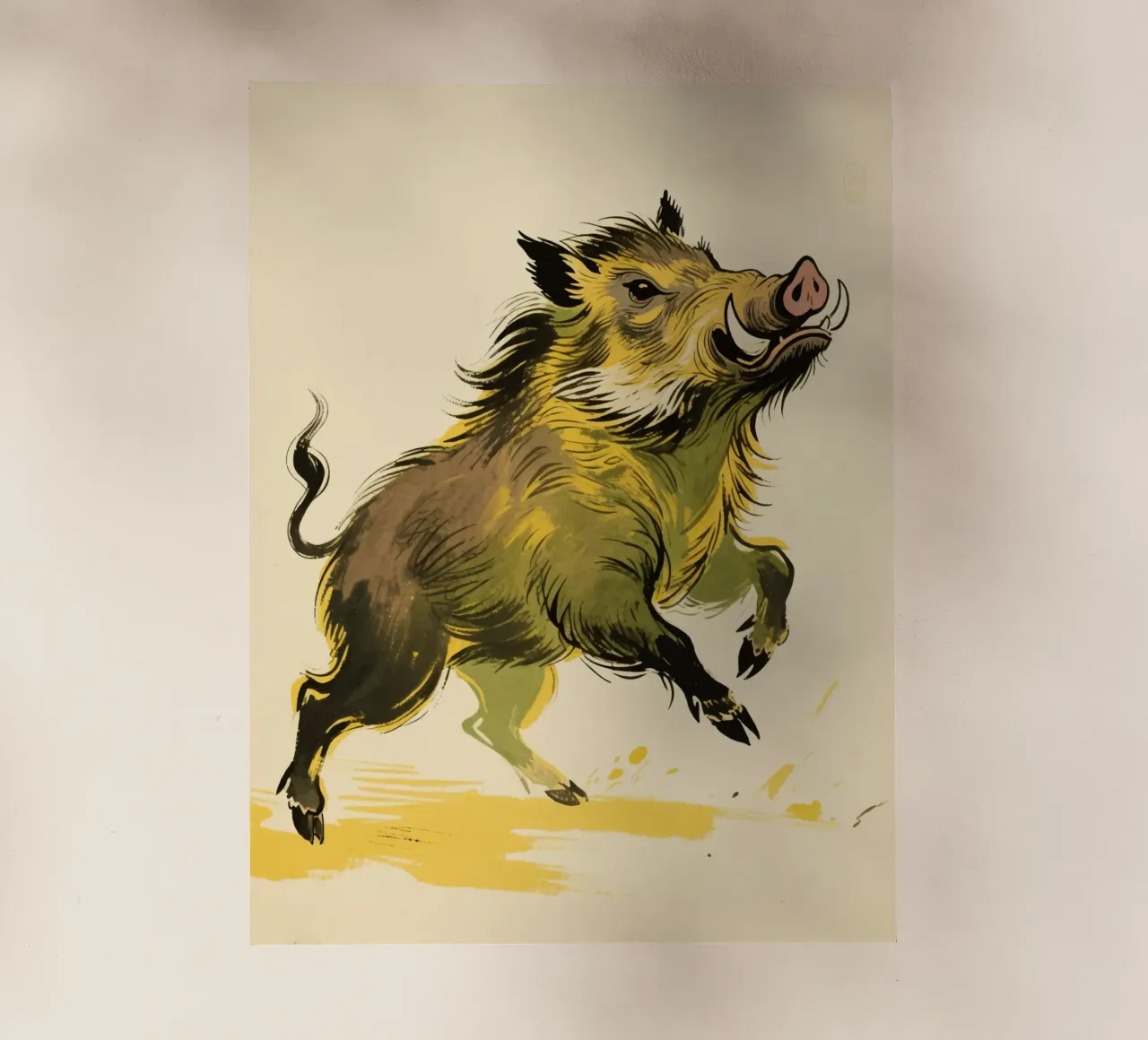 Cinghiale pellicola backlit da knowledge