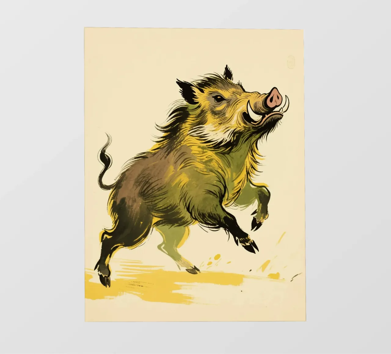 Cinghiale pellicola backlit da knowledge