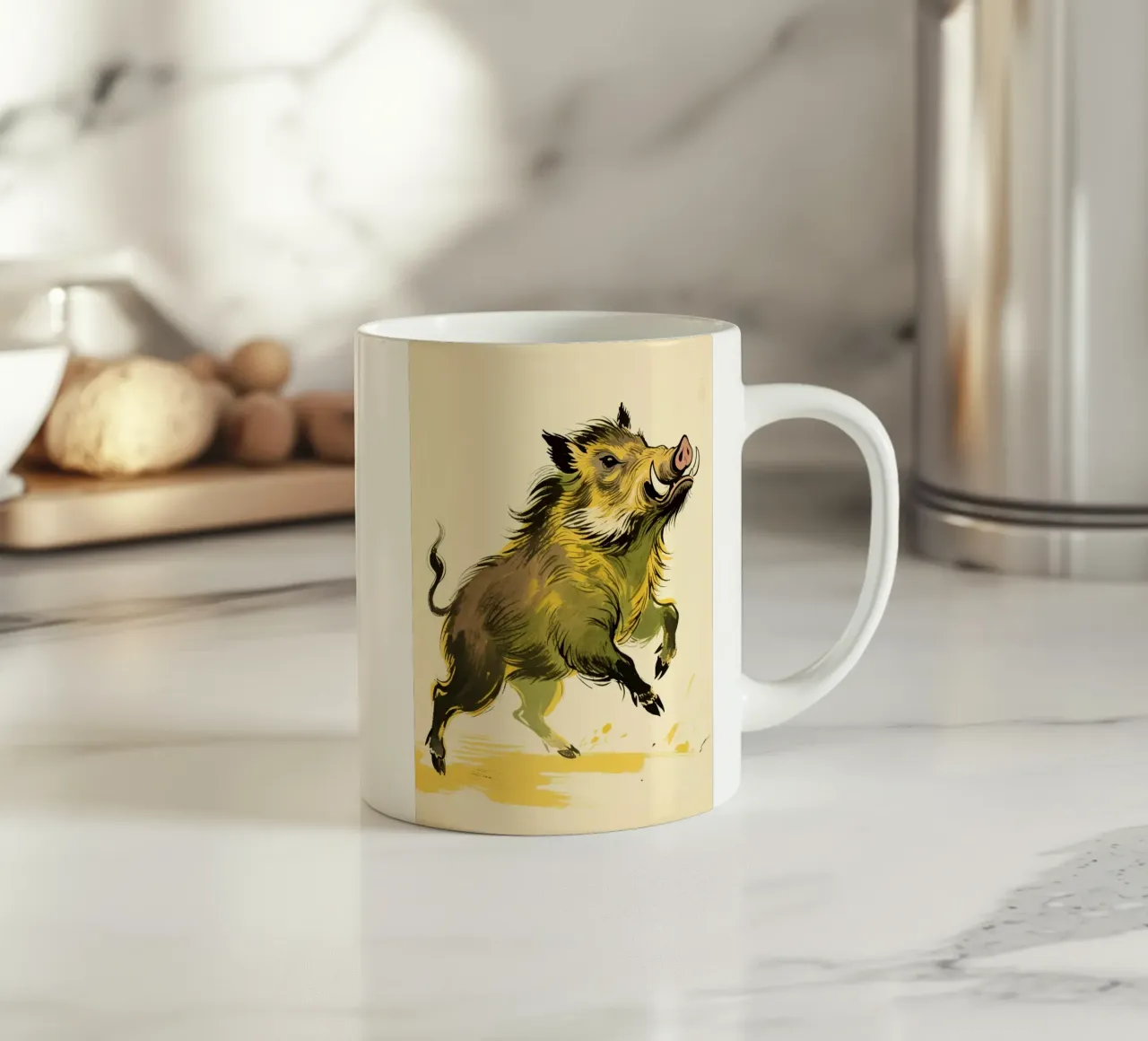 Cinghiale tazza in ceramica da knowledge