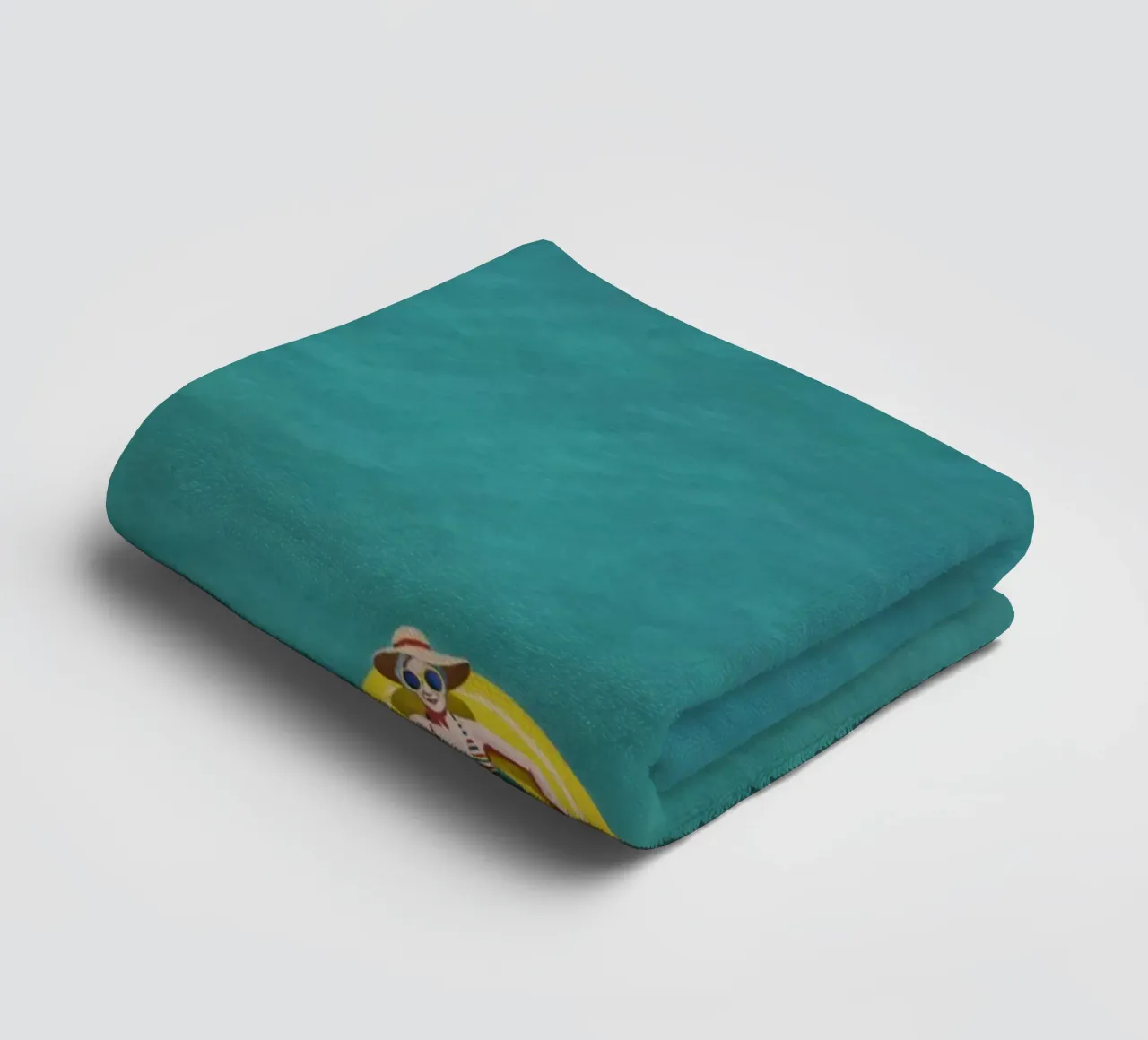 Nageur dérivant sur un beignet jaune, vue aérienne serviette de bain de Hecate Pim Designs