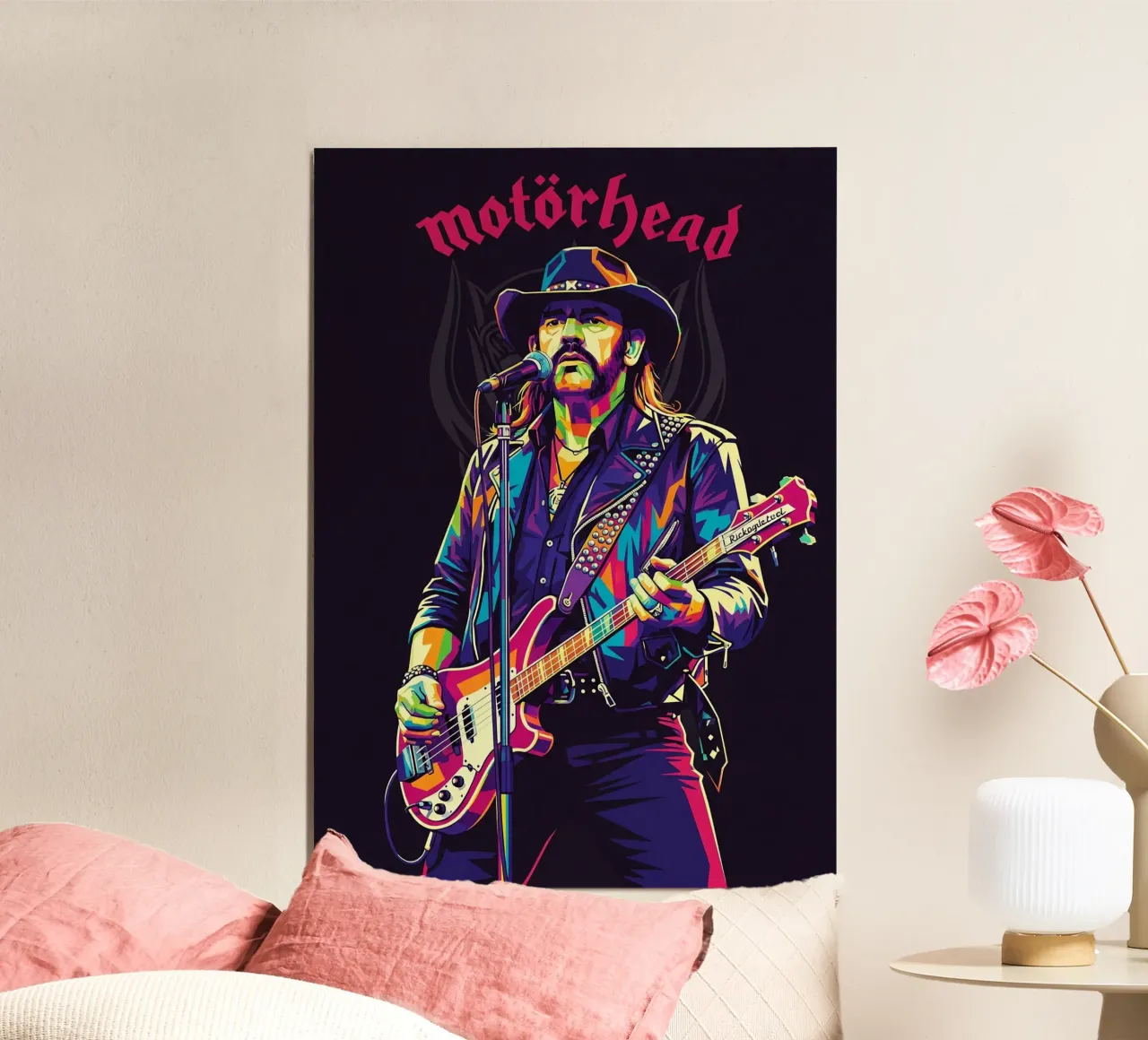 Arte tributo a Lemmy Kilmister poster da Hantamrata
