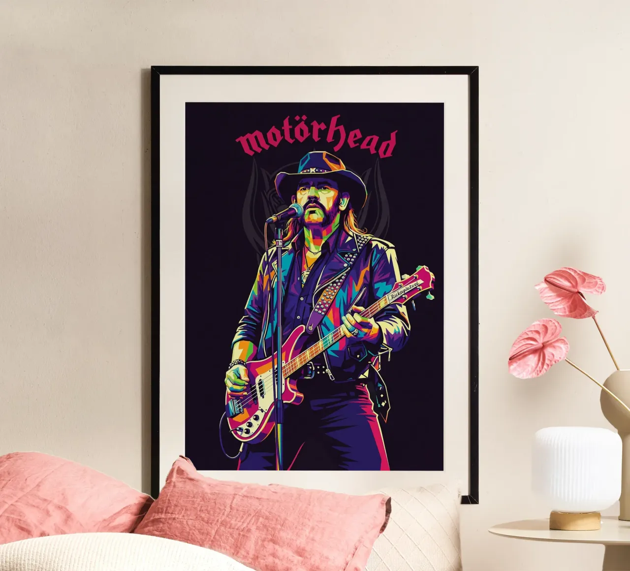Arte tributo a Lemmy Kilmister poster da Hantamrata