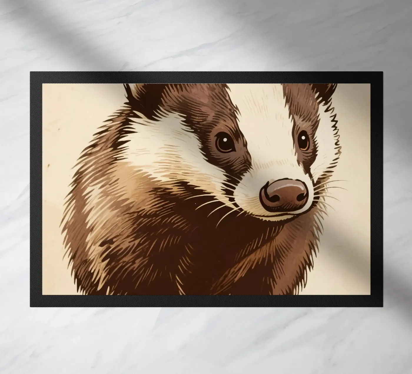 Badger doormat by knowledge