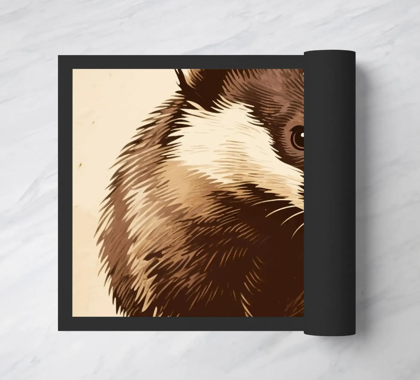 Badger doormat by knowledge