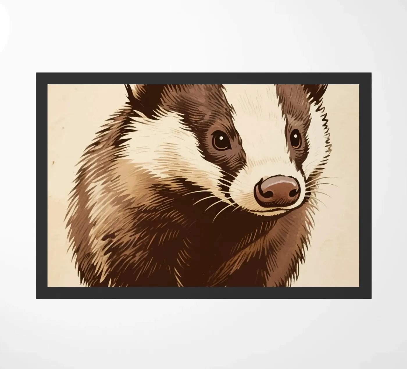 Badger doormat by knowledge