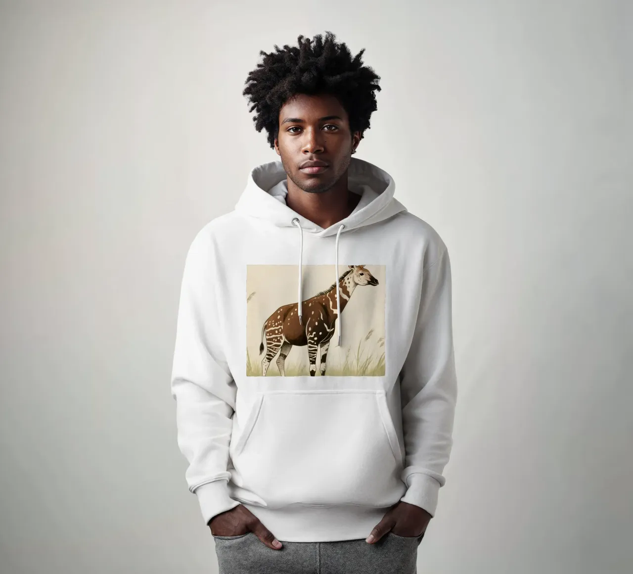 Animale Okapi felpa con cappuccio da knowledge