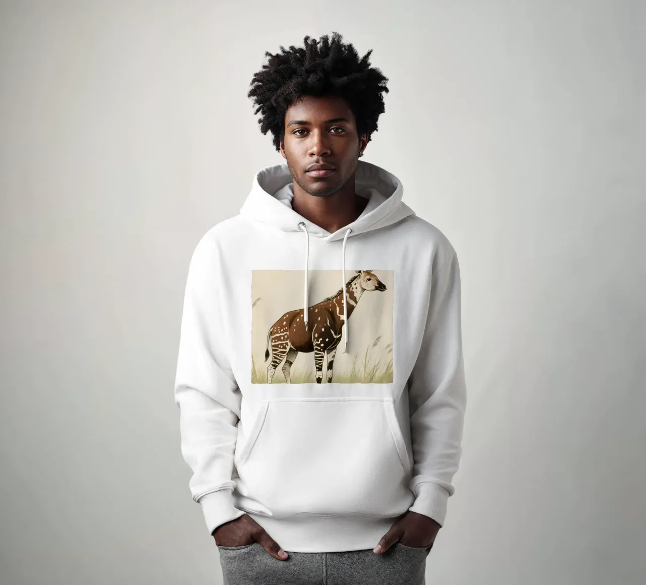 Animale Okapi felpa con cappuccio da knowledge
