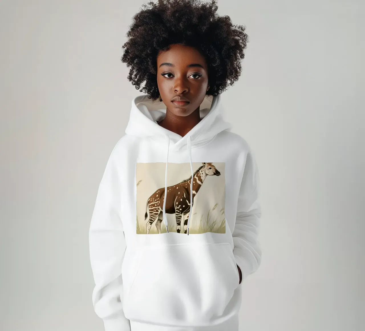 Animale Okapi felpa con cappuccio da knowledge