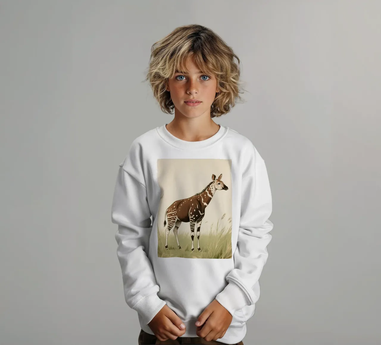 Animale Okapi felpa bambino da knowledge