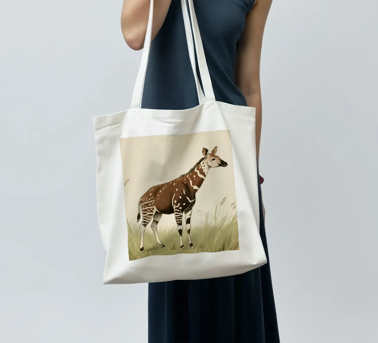 Animale Okapi borsa in juta da knowledge