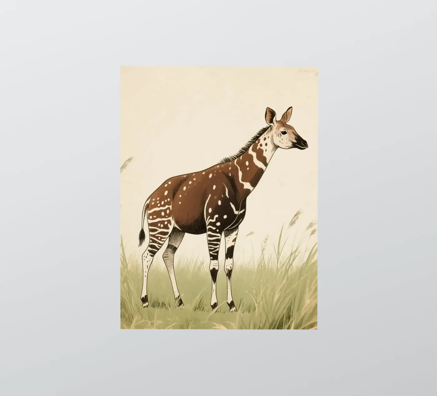 Okapi dier sticker van knowledge