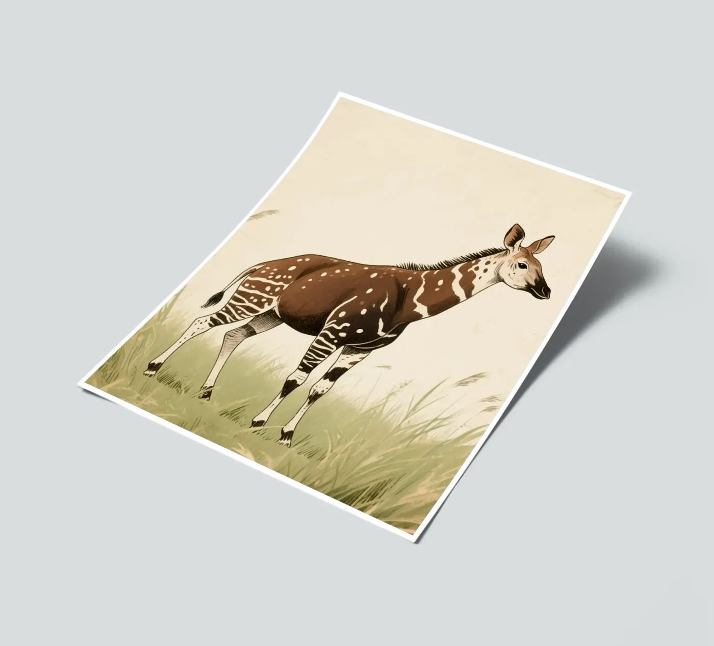 Okapi dier stickervel van knowledge