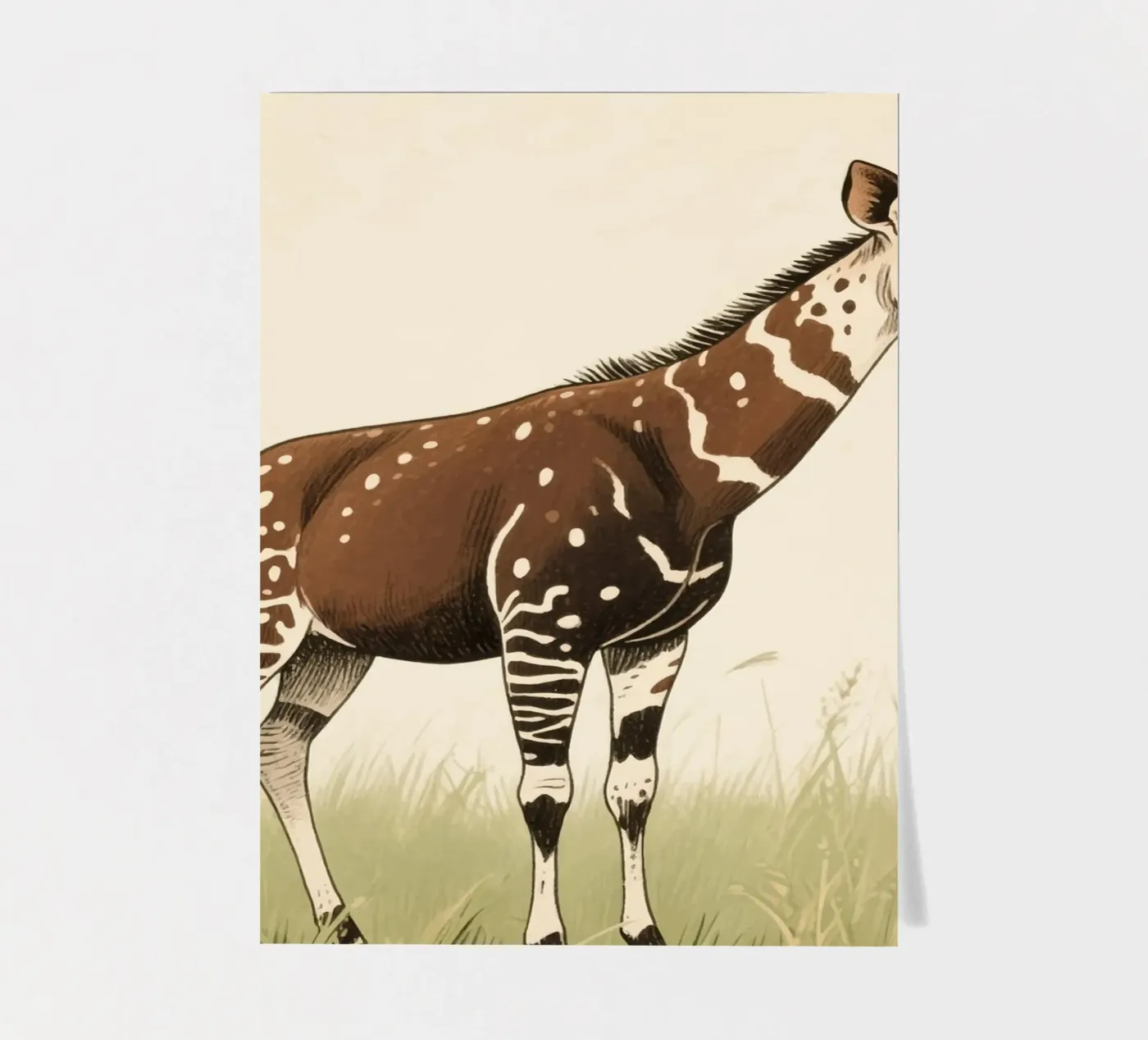 Okapi dier stickervel van knowledge