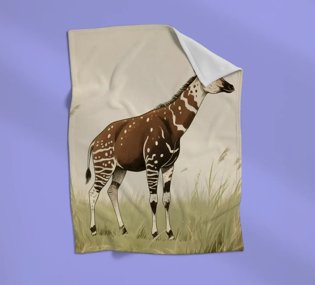 Animale Okapi coperta in pile da knowledge
