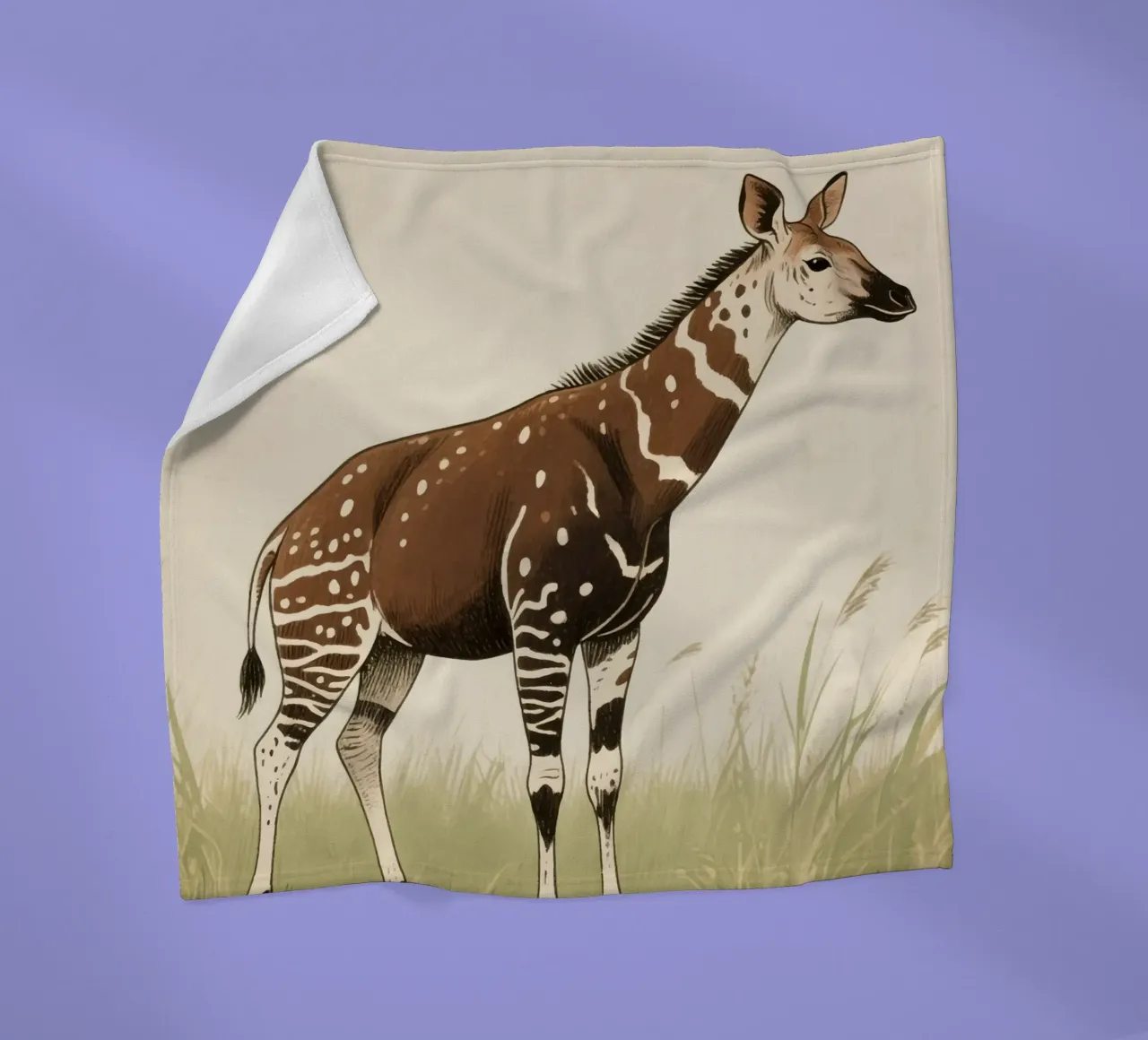 Animale Okapi coperta in pile da knowledge