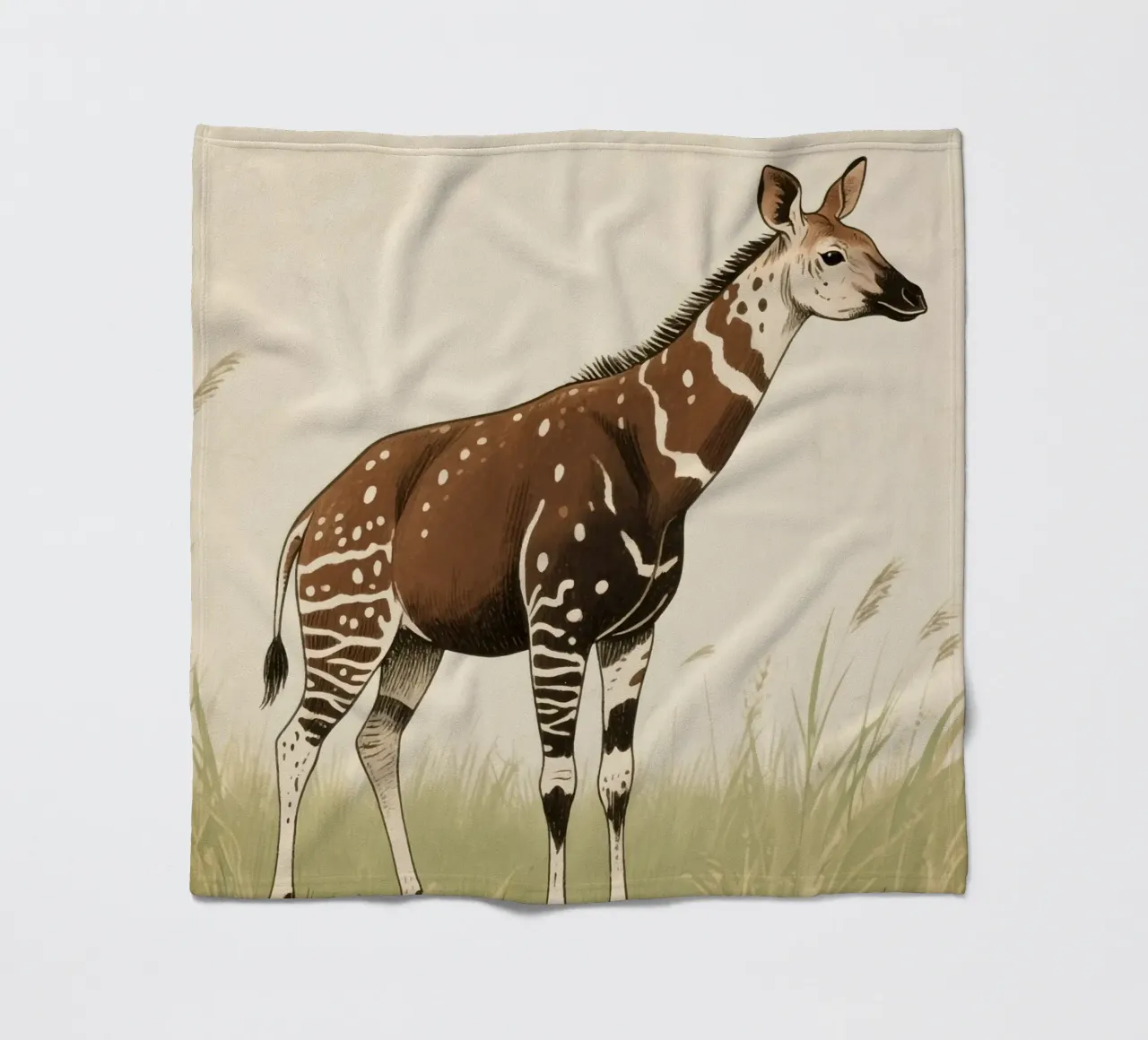 Animale Okapi coperta in pile da knowledge
