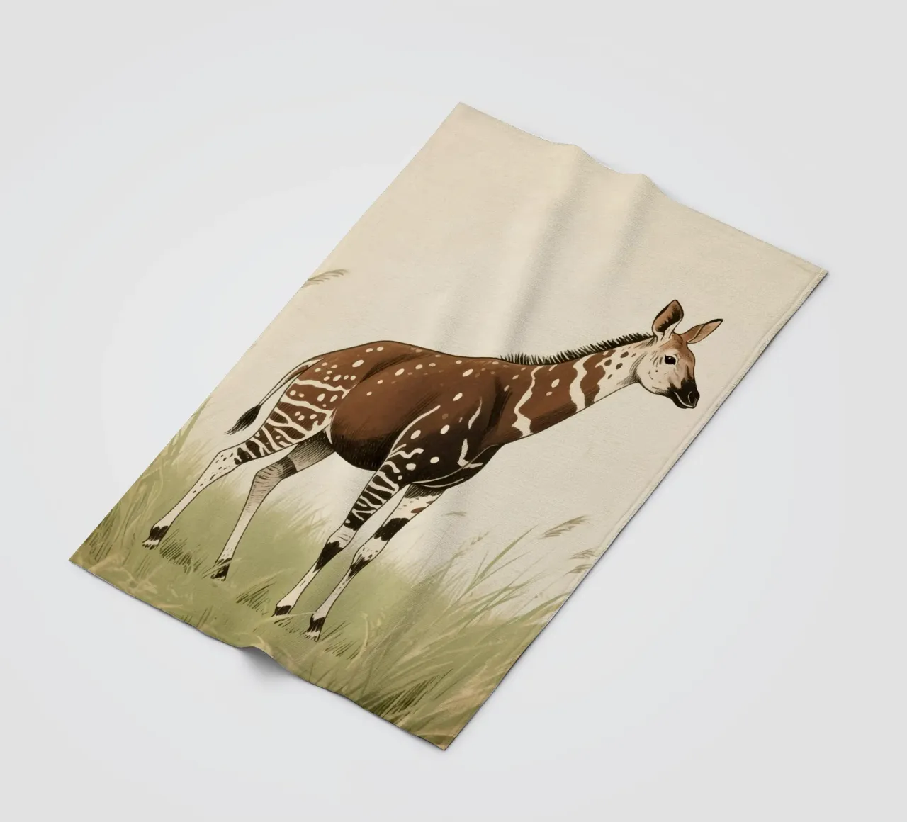 Animale Okapi coperta in pile da knowledge