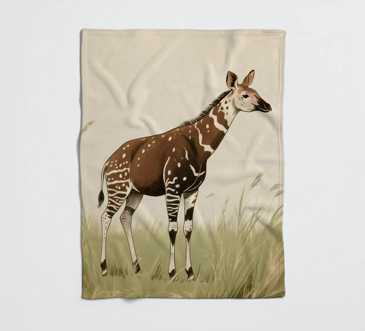 Animale Okapi coperta in pile da knowledge