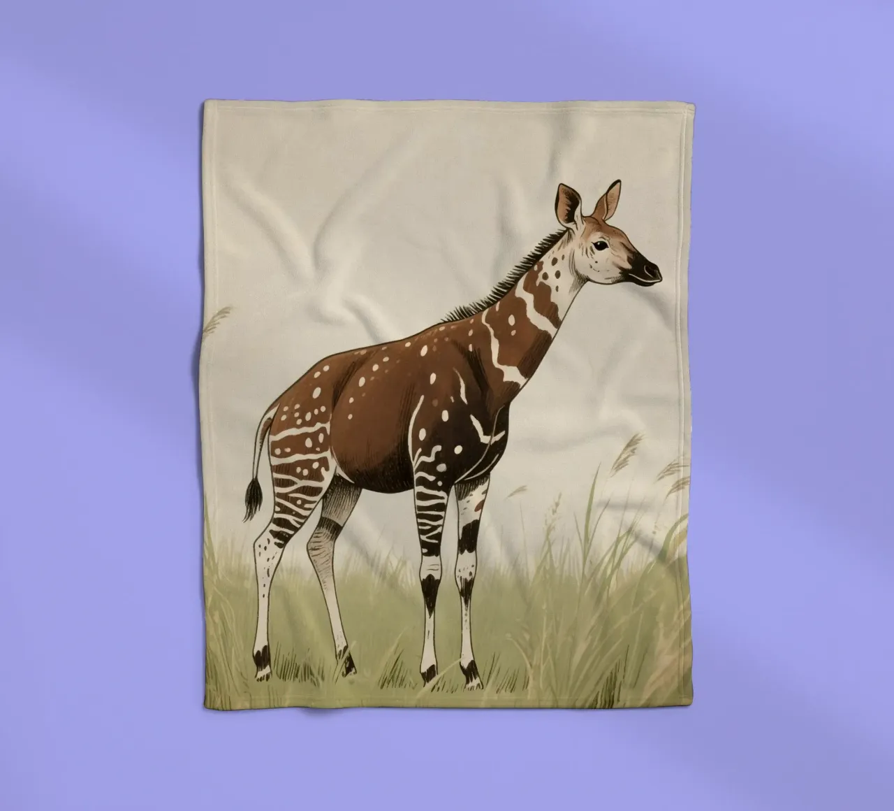 Okapi Animal fleece blanket by knowledge