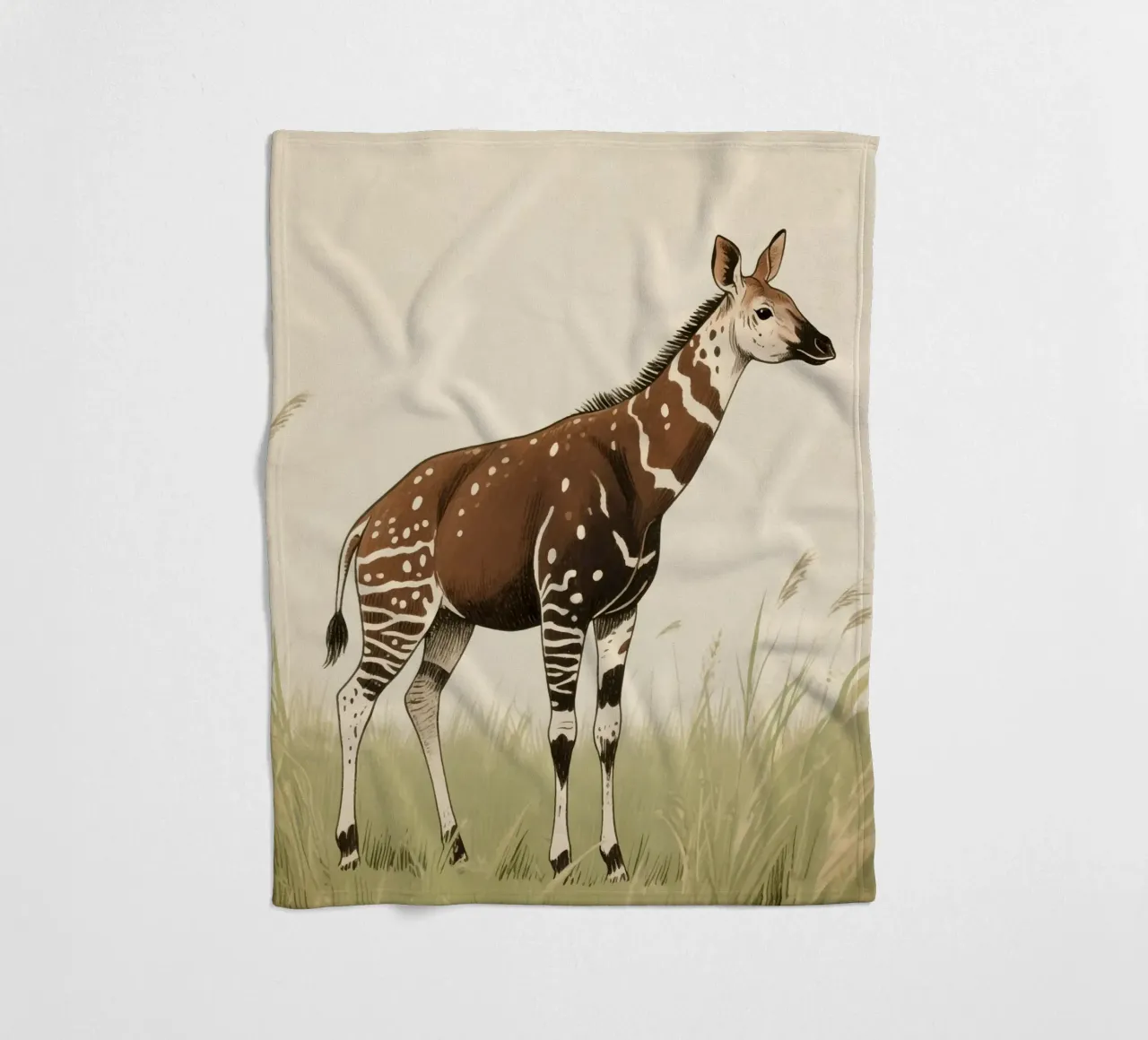 Animale Okapi coperta in pile da knowledge