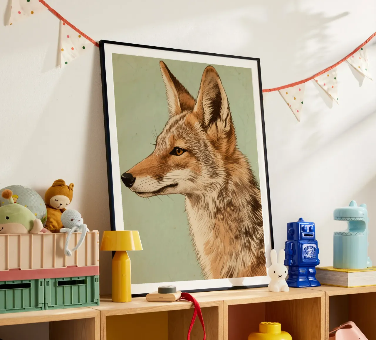 Sciacallo poster con telaio in plastica da knowledge