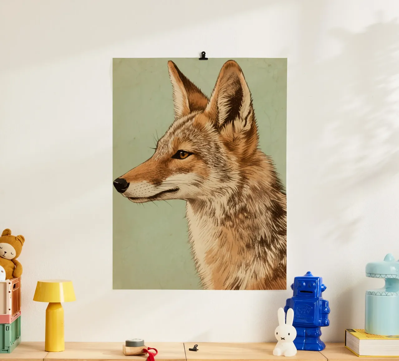 Sciacallo poster con telaio in plastica da knowledge