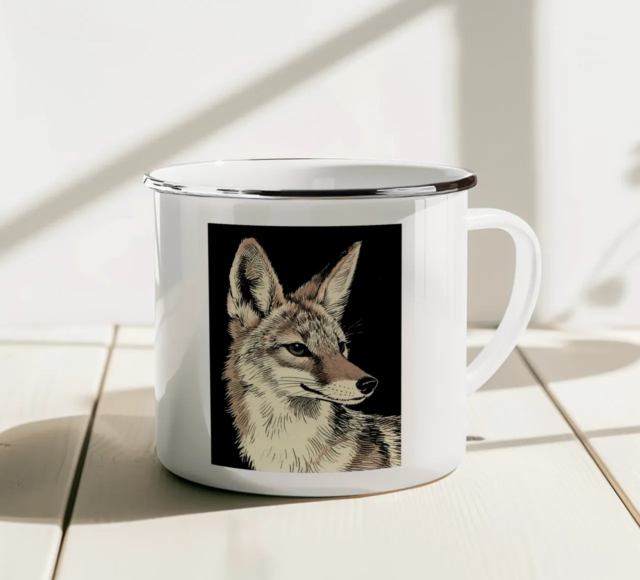 Coyote tazza in smalto da knowledge