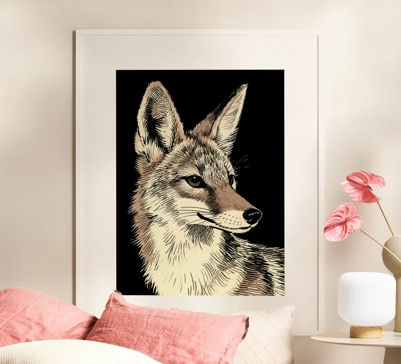 Coyote poster con telaio in plastica da knowledge
