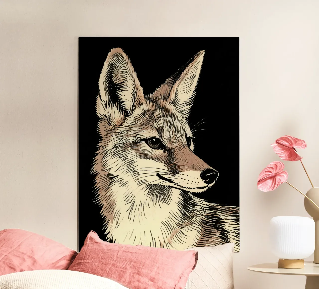 Coyote poster con telaio in plastica da knowledge